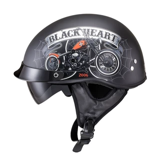 Kask motocyklowy otwarty chopper W-TEC Black Heart Rednut - Motocykl / Czarny mat