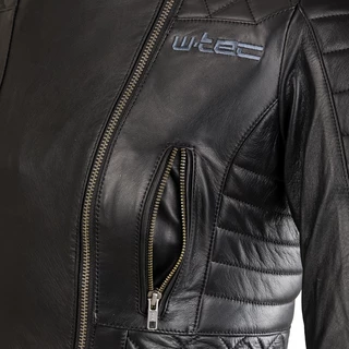 Női motoros bőrkabát W-TEC Corallia - fekete