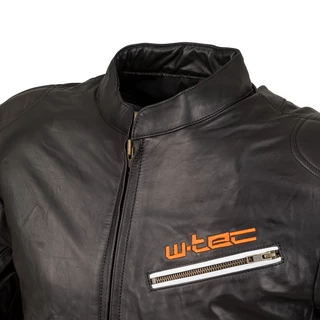 Skórzana kurtka motocyklowa W-TEC Brenerro - Black-Orange-White