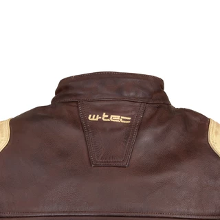 Bőr motoros kabát W-TEC Retro - fekete-barna-bézs