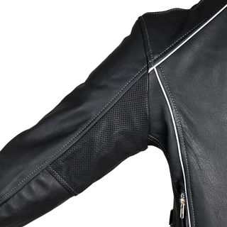 Női bőr motoros kabát W-TEC Hagora - matt fekete