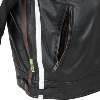 Men’s Leather Motorcycle Jacket W-TEC Sheawen - Black