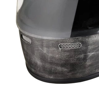 Motorcycle Helmet W-TEC Cruder Brindle - Striped Silver