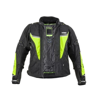 Férfi motoros kabát W-TEC Brandon - fekete-fluor sárga