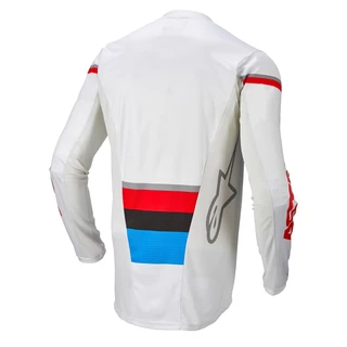 Motocross Jersey Alpinestars Techstar Quadro White/Neon Blue/Red 2022