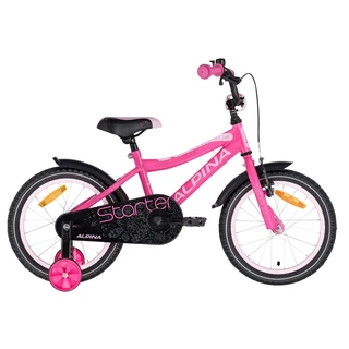 Rower dziecięcy ALPINA Starter 16" - Żółty - Różowy