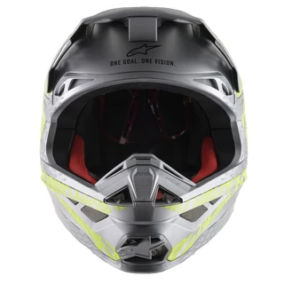 Moto prilba Alpinestars Supertech S-M8 Triple MIPS šedá/žltá fluo/čierna