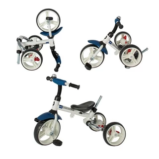 Dziecięcy rowerek trójkołowy z prowadnikiem Coccolle Urbio - Niebieski