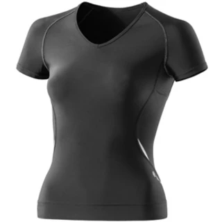 A400 Women's Compression Top with V Neck - Black