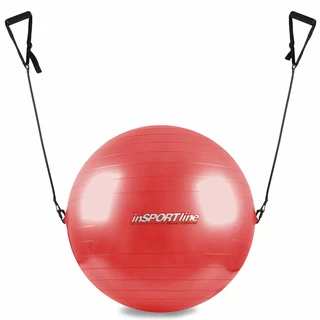 Gymnastická lopta s úchytkami inSPORTline 75 cm - červená