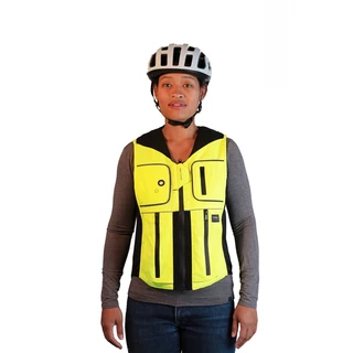 Airbagová vesta pro cyklisty Helite B'Safe, elektronická - černá - zeleno-žlutá