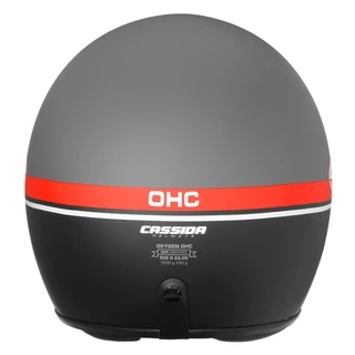 Motorradhelm Cassida Oxygen Jawa OHC 2023 grau matt/rot/schwarz/weiß