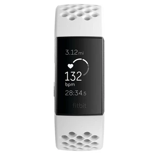 Fitbit Charge 3 Graphite/White Silicone Fitness-Armband
