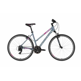 Női cross kerékpár KELLYS CLEA 10 28" - 2021 - Szürke rózsaszín - Szürke rózsaszín