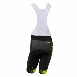 Men’s Cycling Shorts w/ Suspenders Crussis CSW-050 - Black-Fluo Yellow