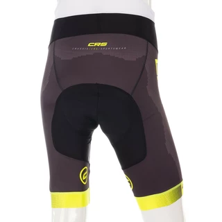Men’s Cycling Shorts w/ Suspenders Crussis CSW-068 - Black-Fluo Yellow
