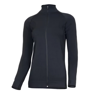 Ladies functional sweatshirt Brubeck FIT long-sleeve with zip - Black