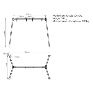 Dupla hinta 2 üléses keret PREMIUM MO-013 - Marbo Sport