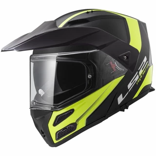 Flip-Up Motorcycle Helmet LS2 FF324 Metro EVO Rapid Matt Black Gloss Yellow