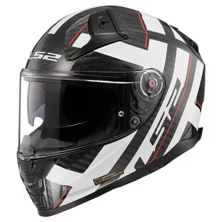 Moto prilba LS2 FF811 Vector II Carbon Strong Gl. White