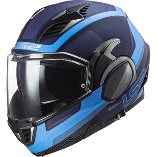Flip-Up Motorcycle Helmet LS2 FF900 Valiant II Orbit P/J - Jeans - Matt Blue