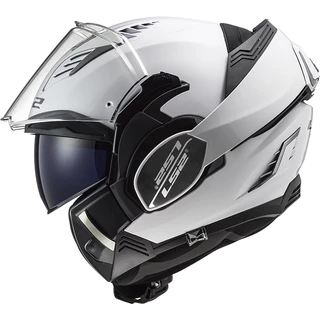 Flip-Up Motorcycle Helmet LS2 FF900 Valiant II Solid P/J - White