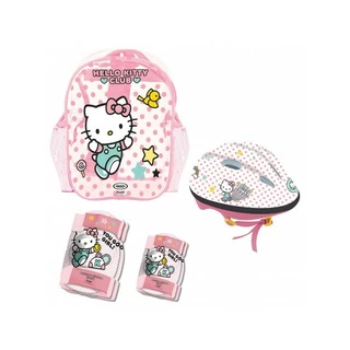 Zestaw ochraniacze, kask, torba Hello Kitty