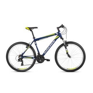 Kross Hexagon 26" Mountainbike - Modell 2020 - dunkelblau/weiß/limone