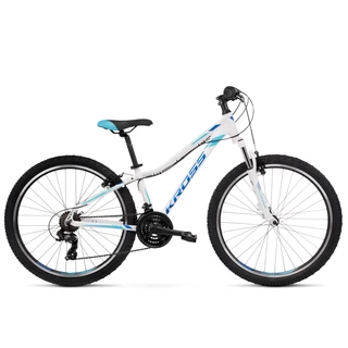Dámsky horský bicykel Kross Lea 1.0 26" Gen 001 - bielo-modrá - bielo-modrá