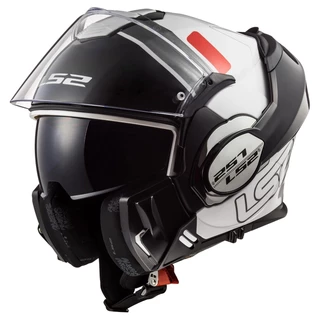Flip-Up Motorcycle Helmet LS2 FF399 Valiant Lumen / H-V Yellow - Lumen Matt/Gloss Black Light