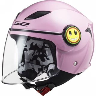 Dětská otevřená helma LS2 OF602 Funny - Gloss Pink - Gloss Pink