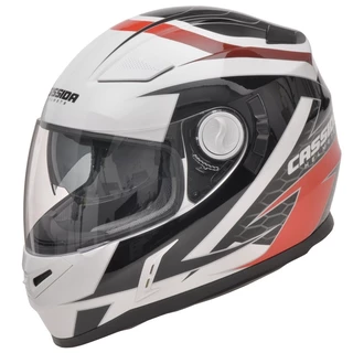 Motorradhelm Cassida Evo - schwarz-weiß - schwarz-weiss-rot