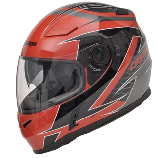 Motorcycle Helmet Cassida Evo - Black-Grey-Red