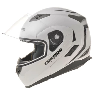 Flip-Up Helmet Cassida Compress White Pearl
