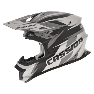Cassida Cross Pro Motocross-Helm - black matt/grau
