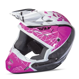 Motocross Helmet Fly Racing Kinetic Crux - Pink/Black/White