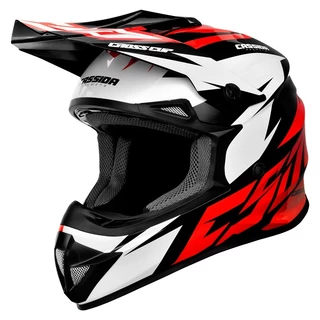 Cassida Cross Cup Two Motocross Helm - rot/weiss/schwarz