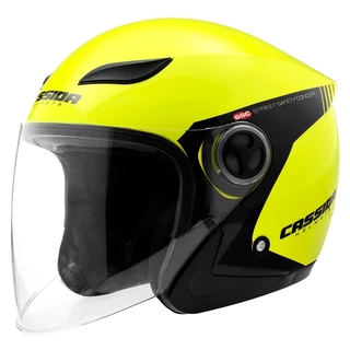 Moto přilba Cassida Reflex Safety - černá-fluo žlutá