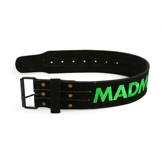 Weightlifting Belt w/ Carabiner MadMax Suede Prong MFB301 - Black-Green