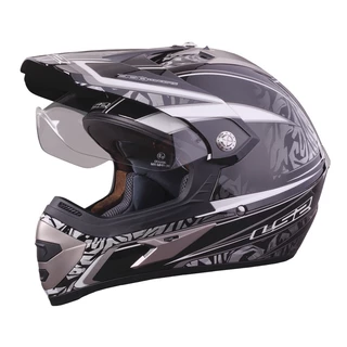 LS2 Magnum Motorcycle Helmet silver gloss