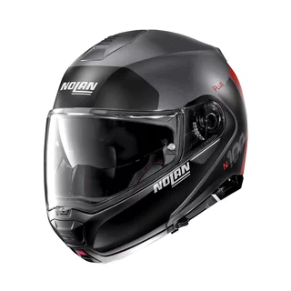 Moto helma Nolan N100-5 Plus Distinctive N-Com P/J - Flat Black