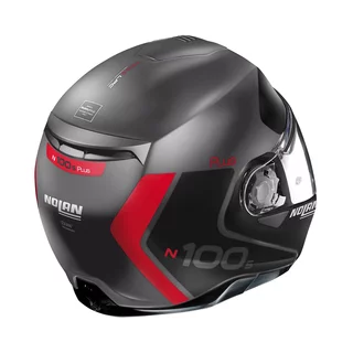 Moto helma Nolan N100-5 Plus Distinctive N-Com P/J - Metal White