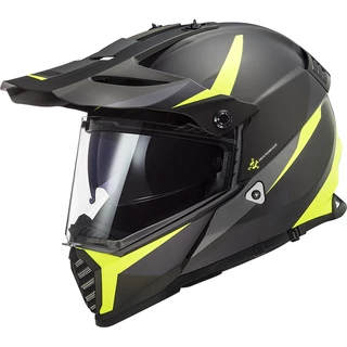 Motorcycle Helmet LS2 MX436 Pioneer Evo - Router Matt Black H-V Yellow
