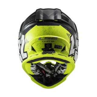 Junior Motorcycle Helmet LS2 MX437J Fast Evo Mini Crusher - Black Yellow