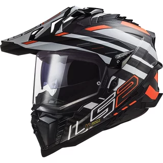 Moto helma LS2 MX701 Explorer C Edge Black Fluo Orange