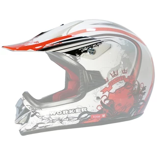 Replacement Visor for WORKER V310 Junior Helmet - White/Red