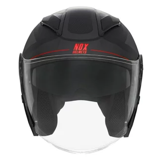 Motorcycle Helmet NOX N129 Triom Black/Matte Red