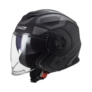 Motorcycle Helmet LS2 OF570 Verso Marker - Matt Black Titanium