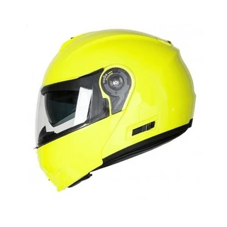 Prilba na motorku Ozone FP-01 - biela - fluo yellow