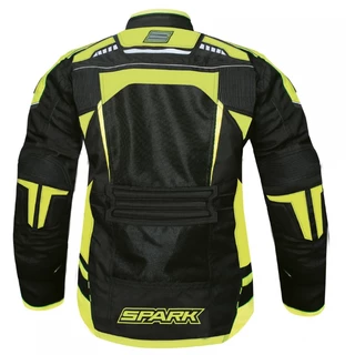 Men’s Textile Motorcycle Jacket Spark Athmos - Black-Fluo